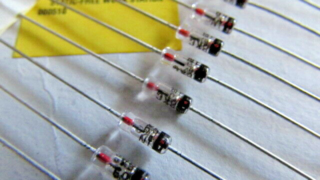 1N695 BKC Intl Gold Bonded Germanium Glass Diodes 20V 500mA (5pcs) Ships NOW USA