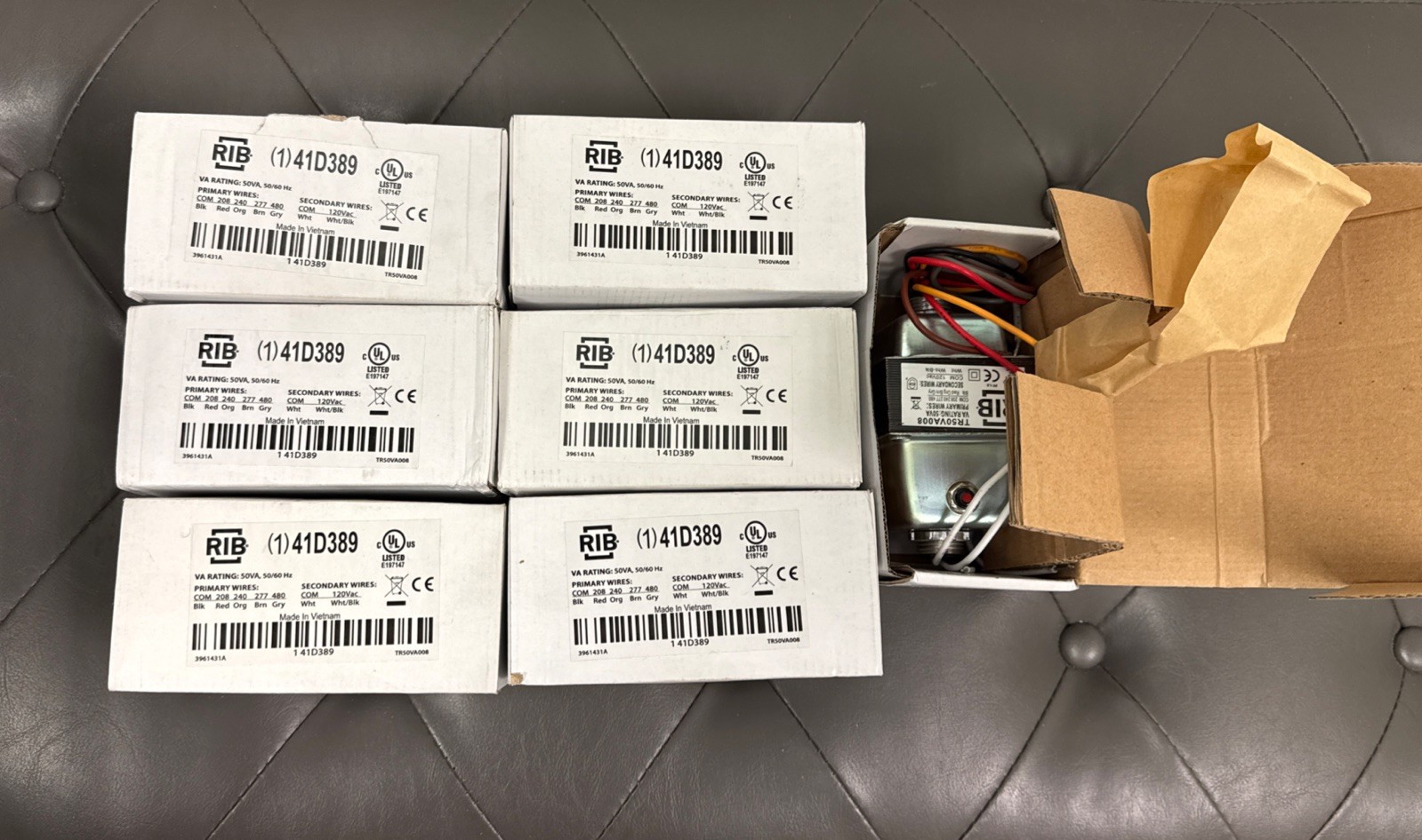 RIB Control Transformer 41D389: 208V AC/240V AC/277V AC/480V AC, 120V AC