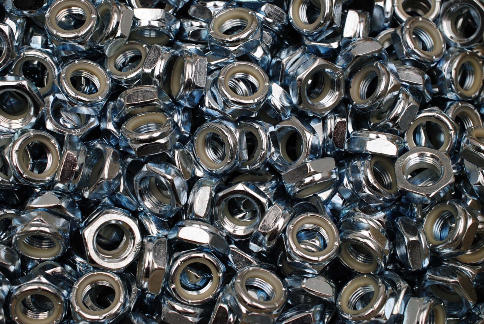 (100) Nyloc Jam Nuts 5/8-18 x 15/16 Zinc Plated Nylock Hex Locking Nut