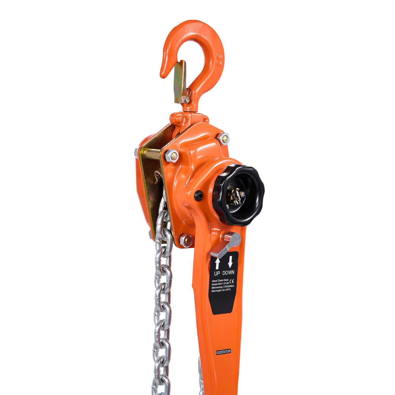 Uimoso Manual Lever Chain Hoist 1.5T 3300 lbs 10 ft Lift for Warehouse Use