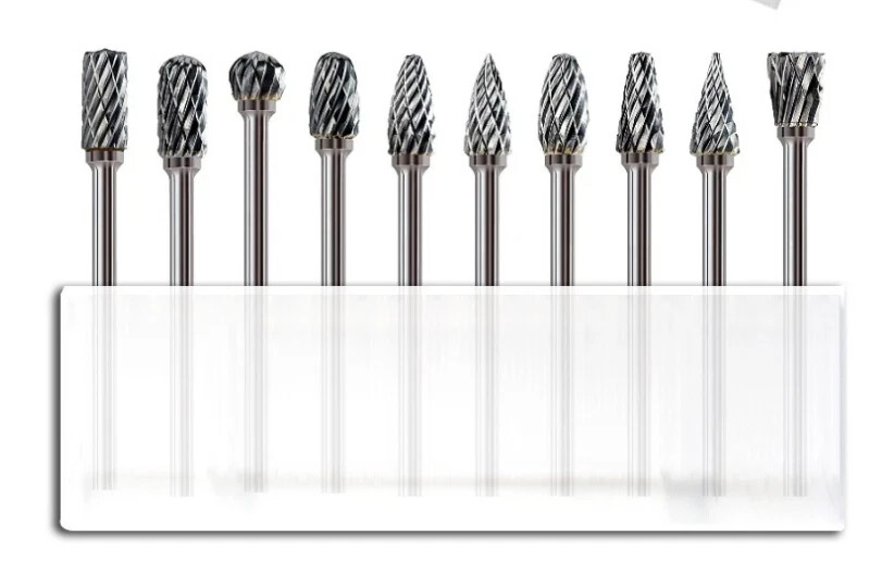 10 Pcs Dental Lab Polishing Bur Drills Tungsten Steel Carbide Burs Burrs 2.35MM