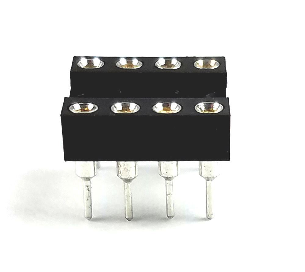 10PCS DIP-8 IC Sockets Machined Round Contact Pins Holes Pitch 2.54mm DIP8 DIP 8