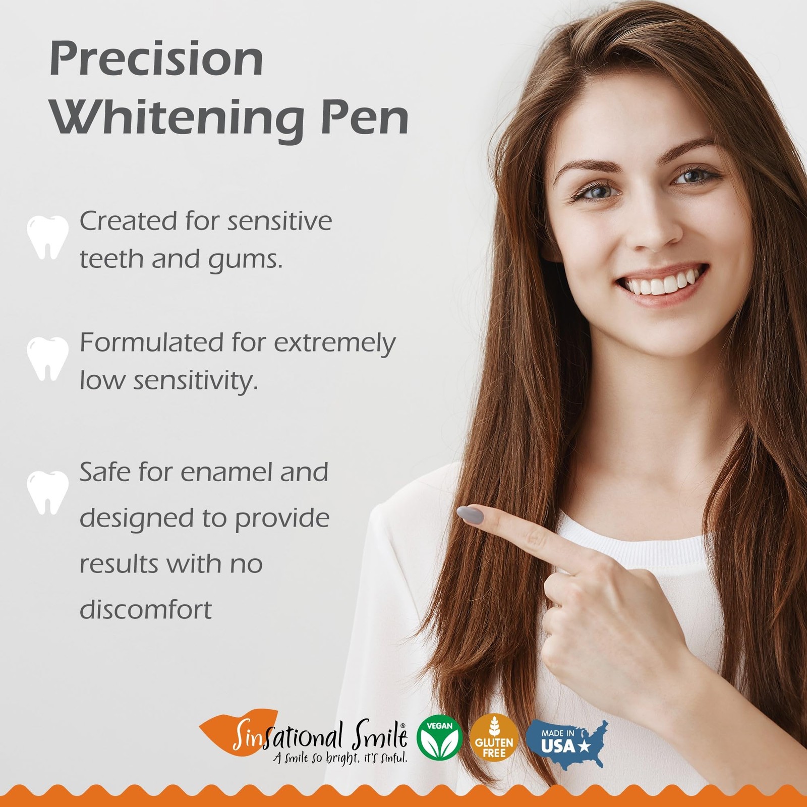 Sinsational Smile Teeth Whitening Pen, Up to 60 0.1 Fl Oz (Pack of 1)