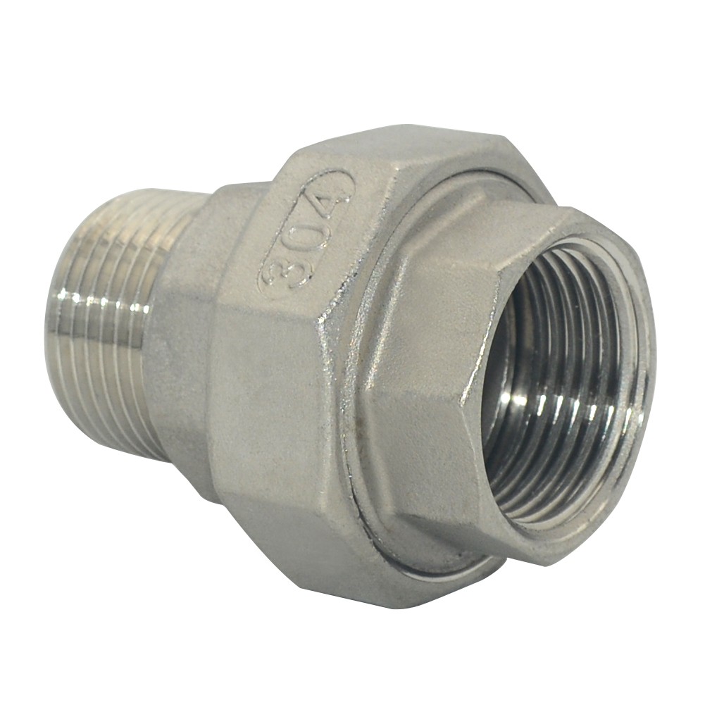 Stainless Steel Union 1″ in NPT Pipe Split Coupling Male to Female MF