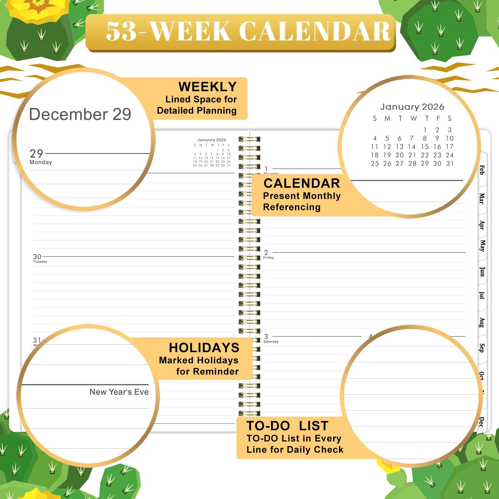 2026 Planner/Calendar – 2026 Planner Weekly and Monthly, 9” × 11”, Jan. 2026 –