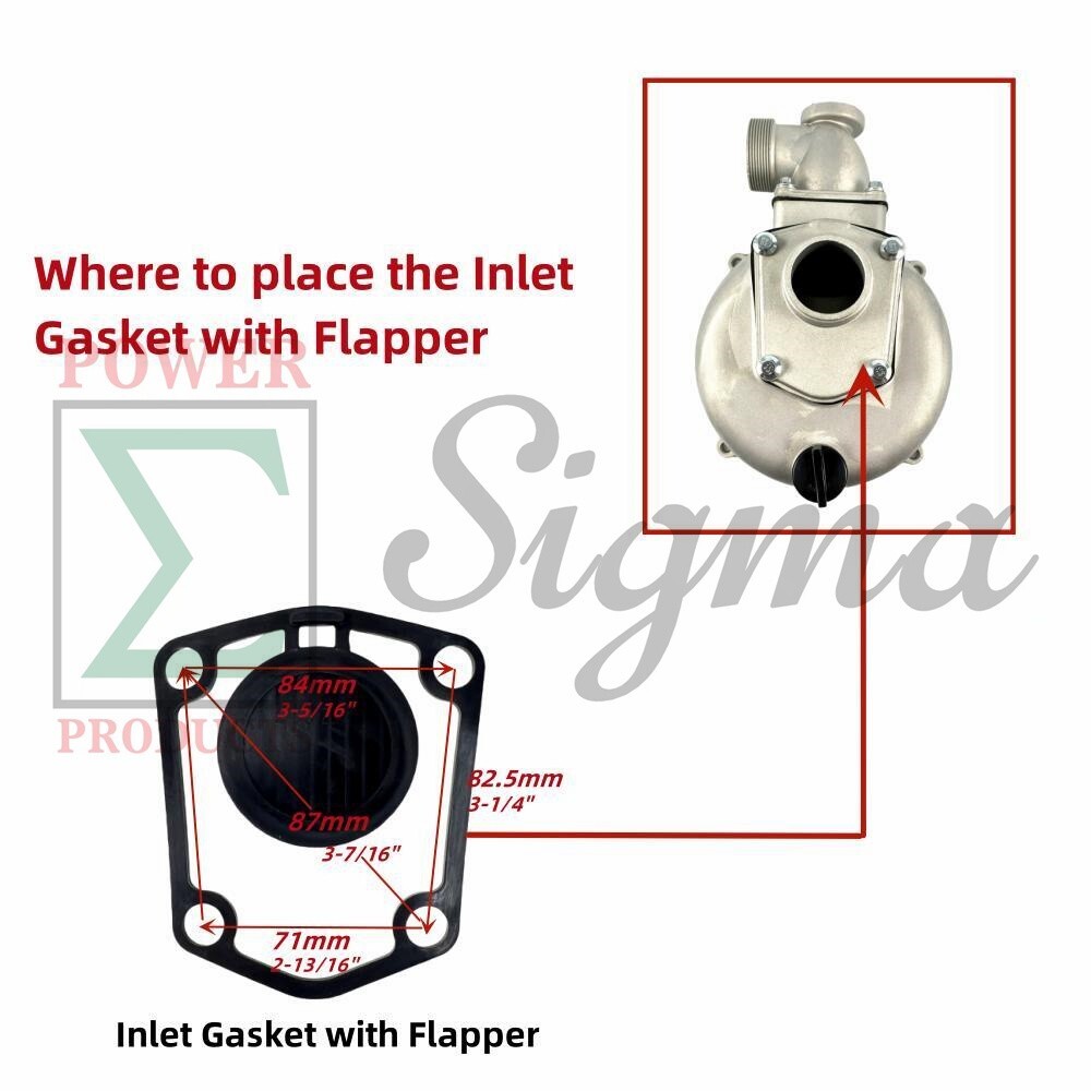 Gasket and Mechanical Seal For Predator 2″ in. 212cc Semi-Trash Water Pump 63405