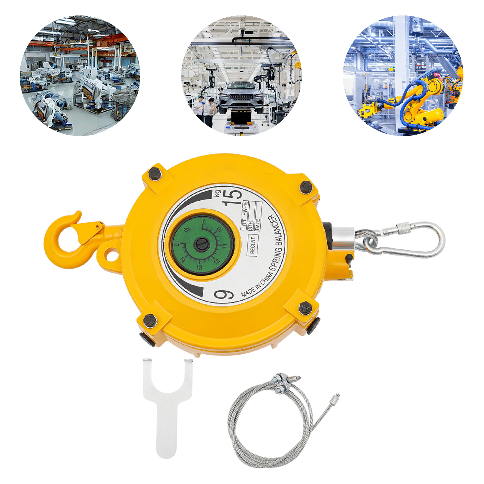 5-9kg Adjustable Spring Tool Balancer Retractable Spring Balancer W/ 1* Wrench