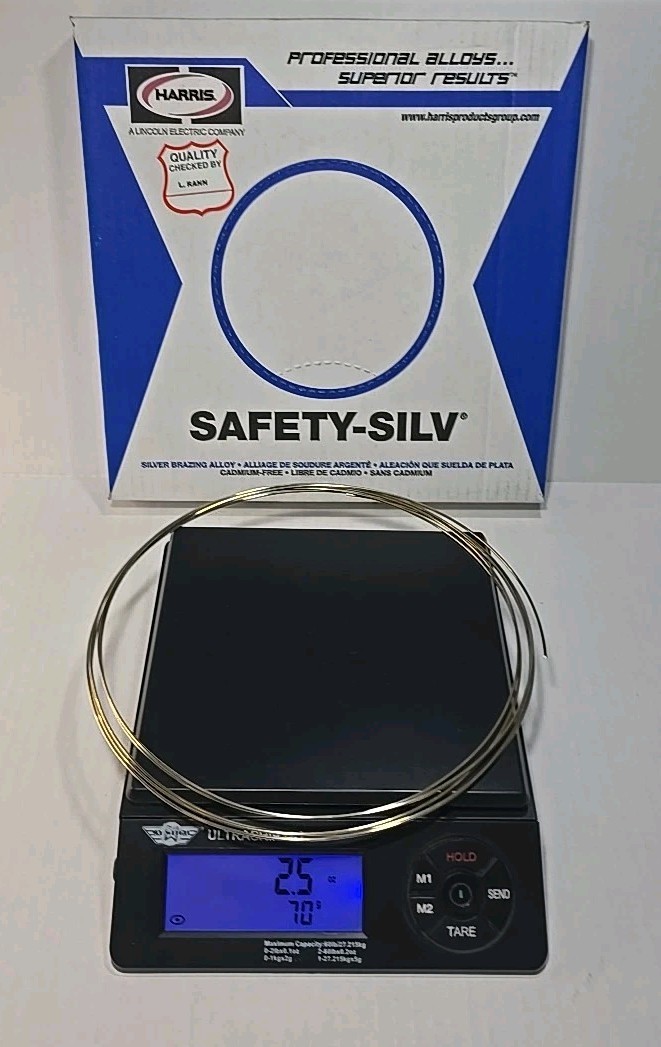 2 Troy oz (approx 12 ft) Harris Safety-Silv 56 Silver Brazing Alloy Cadmium Free