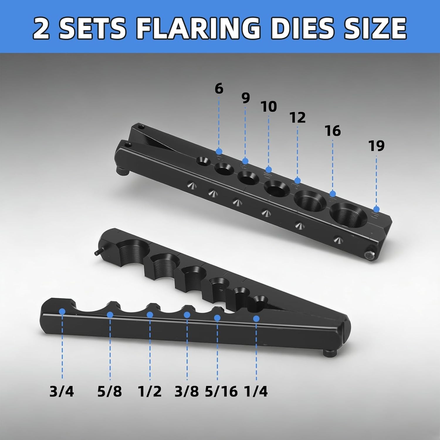 DOMINOX Eccentric Flaring Tool Kit, 1/4-3/4 Inch (6-19mm) 45 Degree HVAC Flare