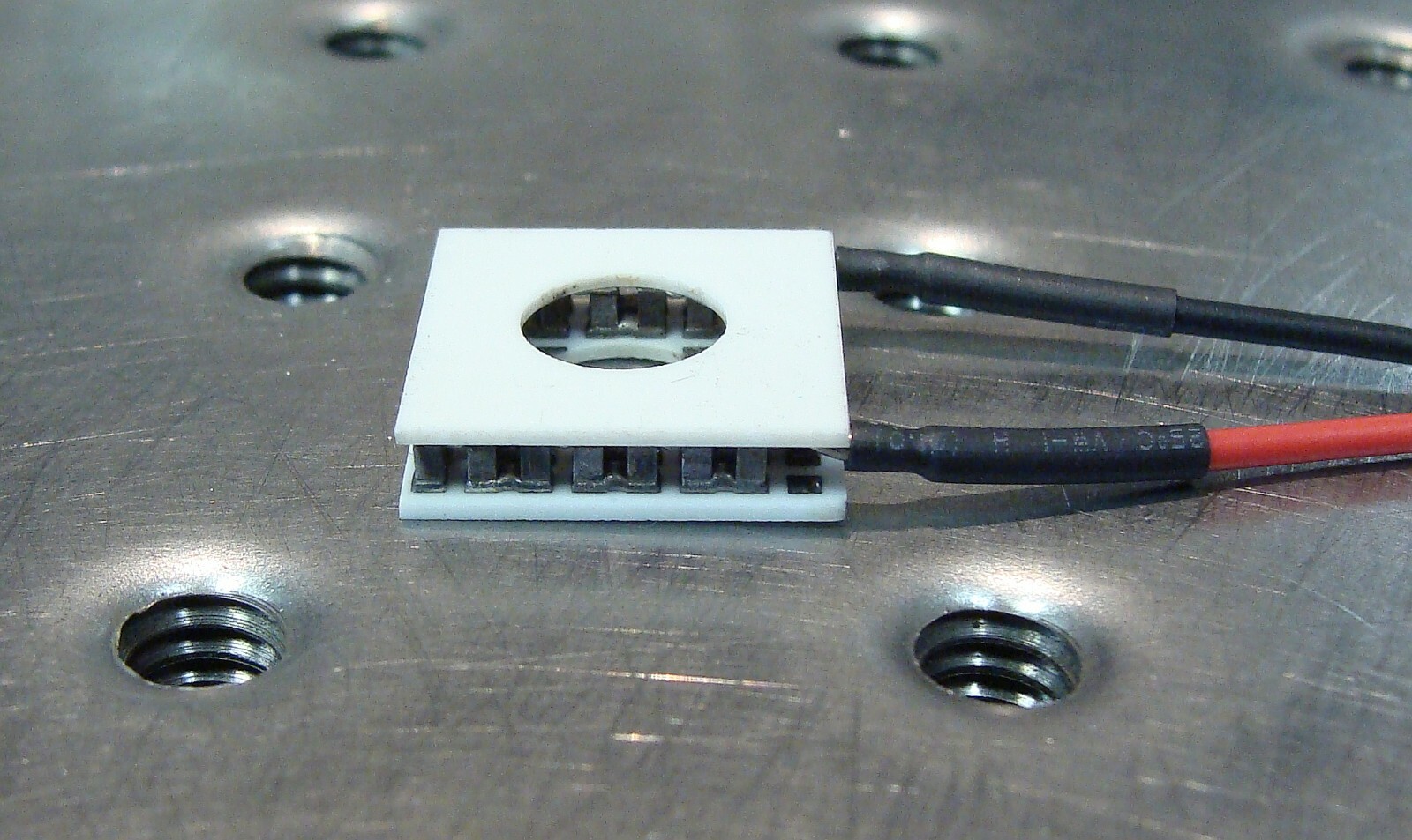 Qty: 3 Laird Thermoelectric Peltier Module 15 x 15 x 3.6 mm + 7mm Hole laser TEC