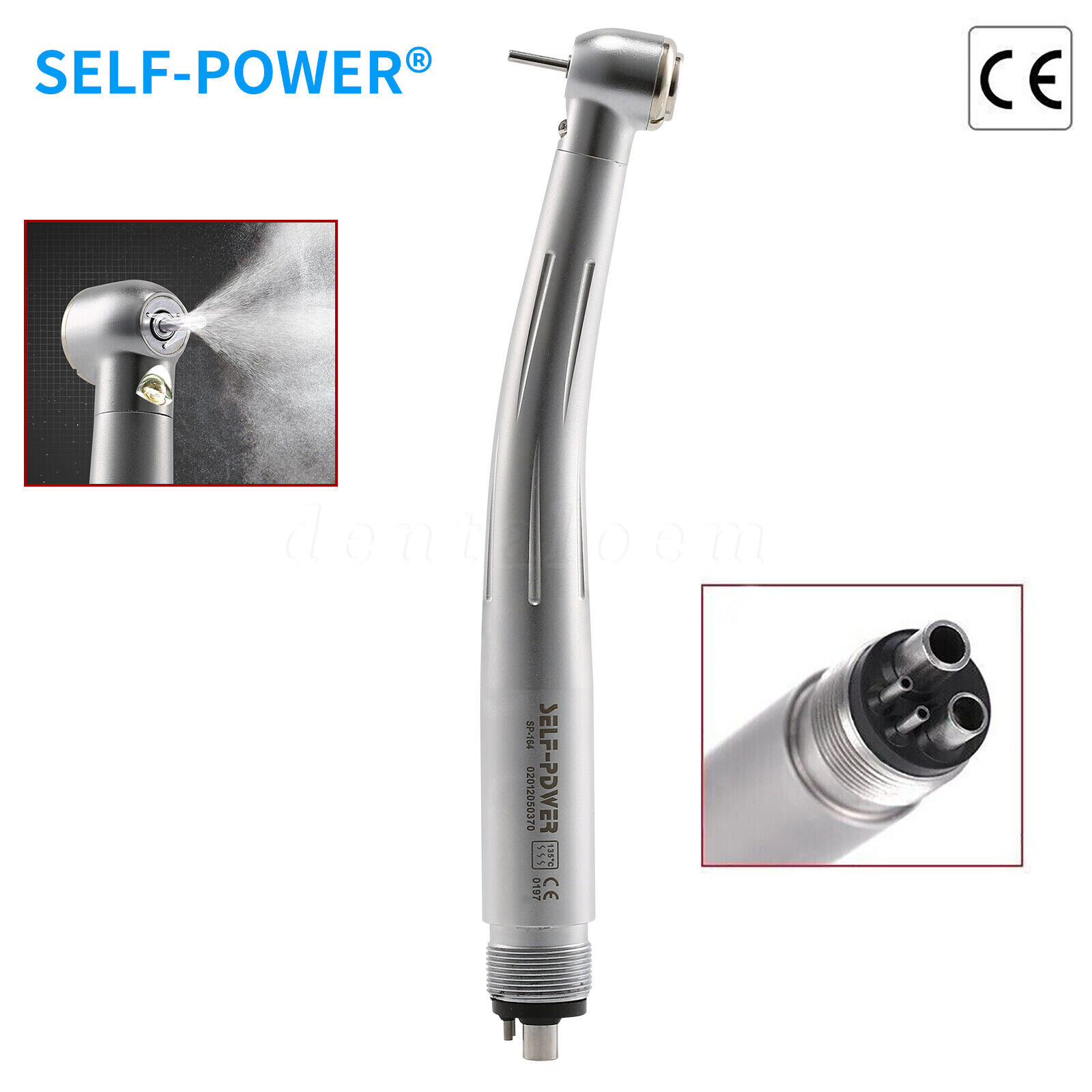 NSK Style Dental Fiber Optic LED E-generator High Speed Handpiece Turbine 4 HOLE