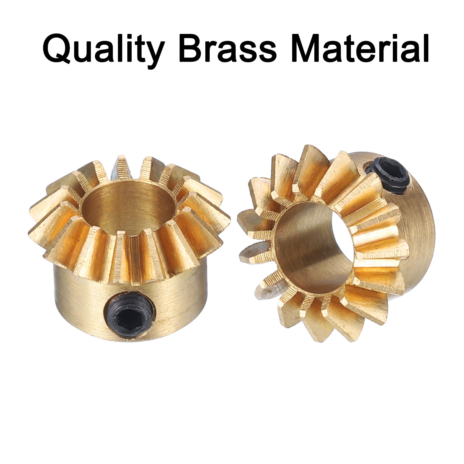 2pcs Bevel Gear Tapered Bevel Pinion Gear 0.8 Module 15T 6mm Hole