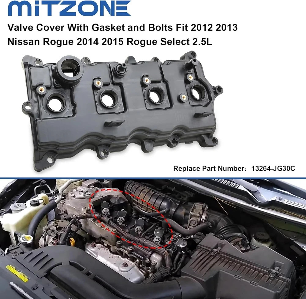 13264-JG30C Valve Cover for Nissan Rogue 2012-2013 Rogue Select 2.5L 2014-2015