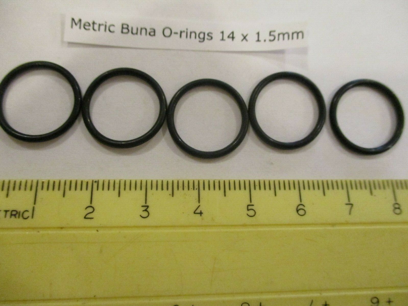 14mm ID X 17mm OD x 1.5mm thick O-ring. Buna-70. Quan 5.
