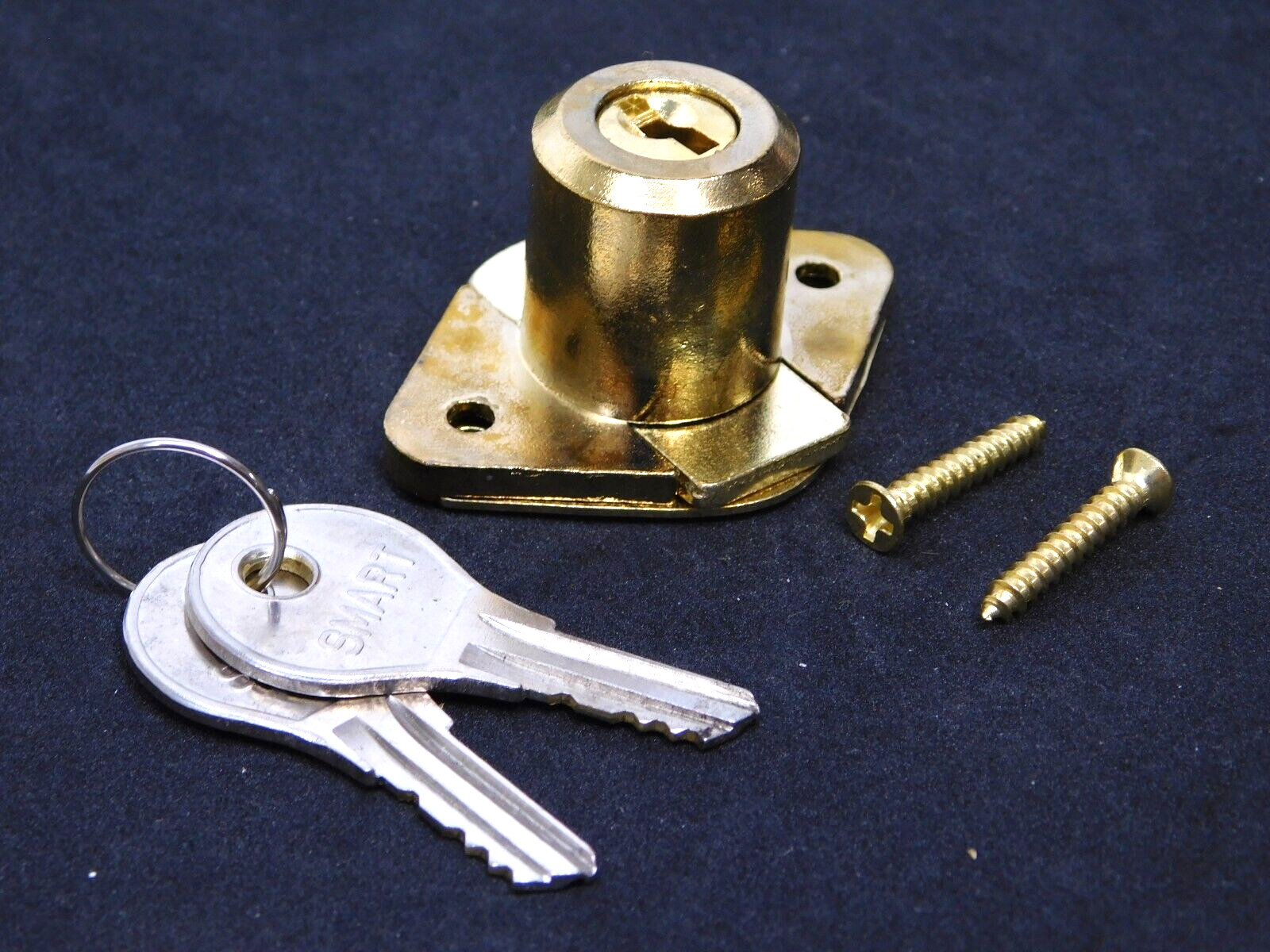 DESK OFFICE DRAWER CABINET LOCK BRASS 7/8″DIA x7/8″L Cylinder Keyed Different HN