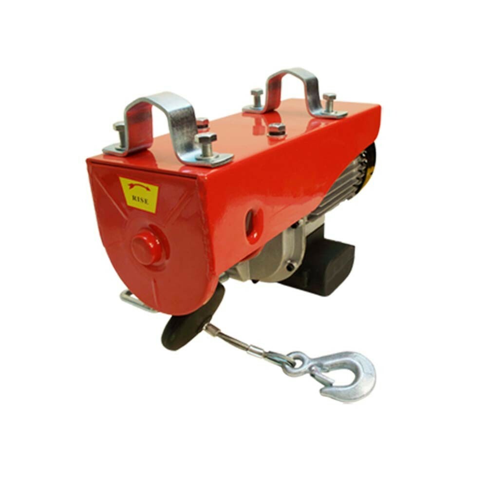 980W Electric Wire Rope Cable Hoist Lift Pulley 450Lb / 900Lb