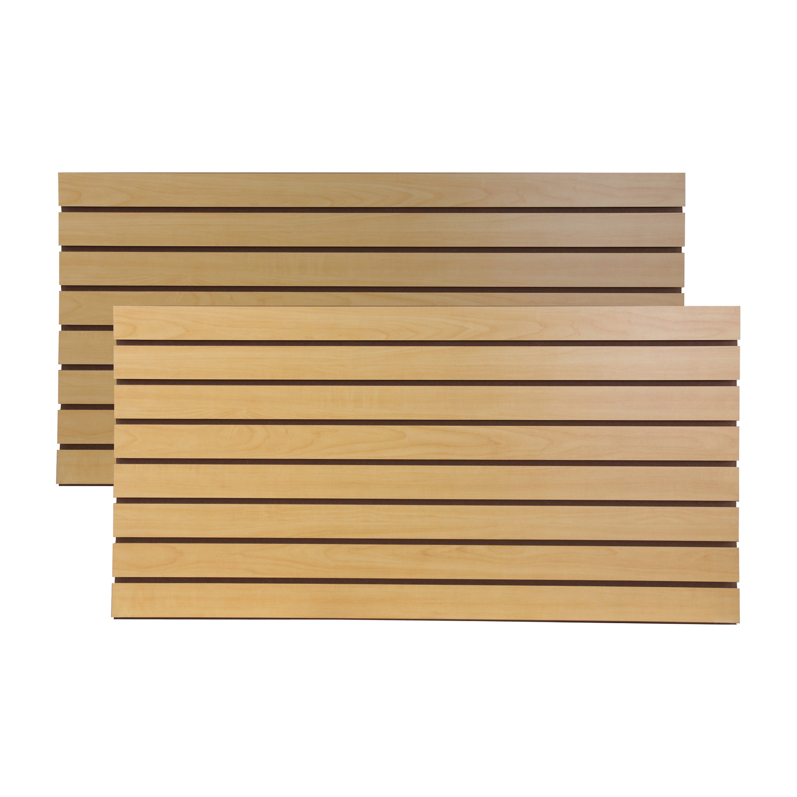 4 ft x 2 ft Horizontal Maple Slatwall Easy Panels (24″H x 48″L) – Pack of 2