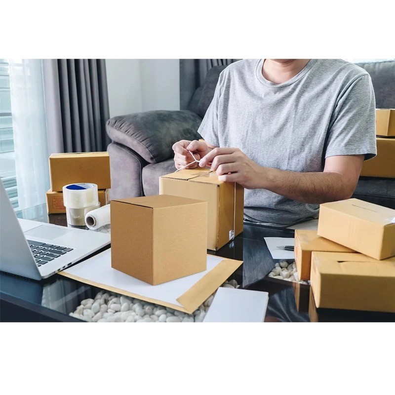 100 Pack Corrugated Shipping Boxes Bulk Mailing Box 8x6x4 6x4x4 4x4x4 Cardboard