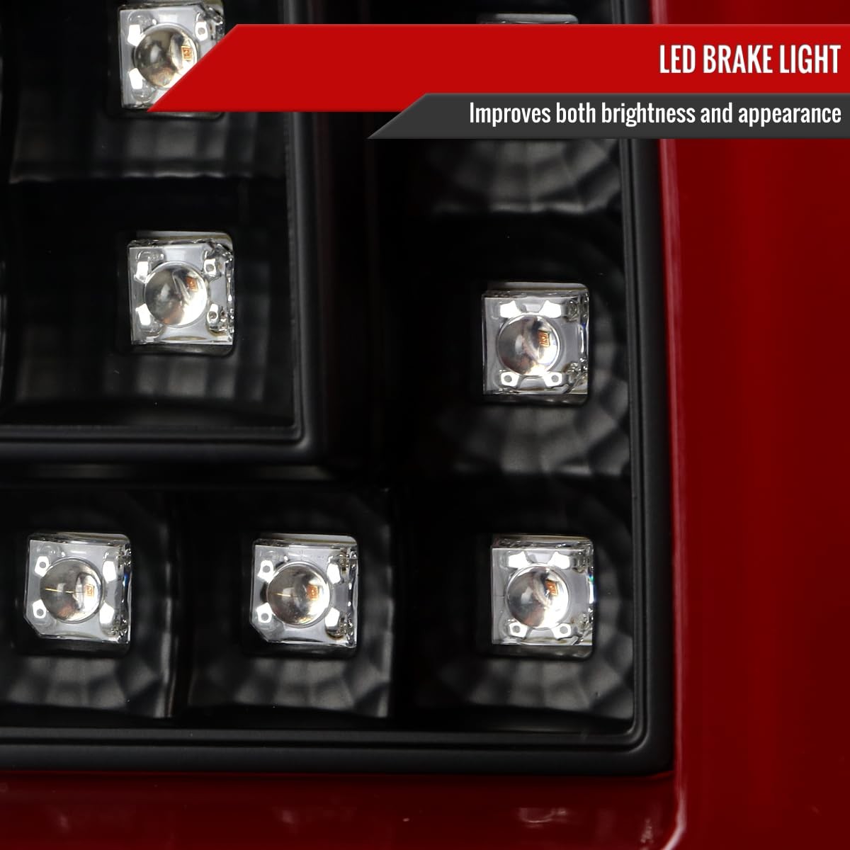 00-06 Chevy Suburban Tahoe for GMC Yukon Red LED Bar Tail Lights Brake Lamps 2PC