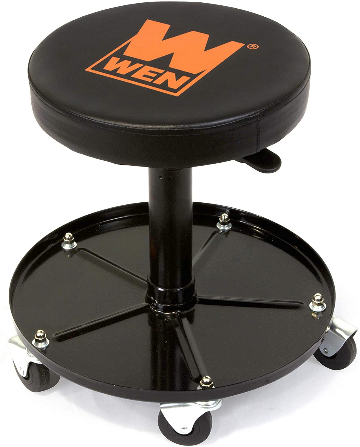 Mechanics Rolling Stool Work Shop Seat Pneumatic Garage Chair Adjustable Swivel