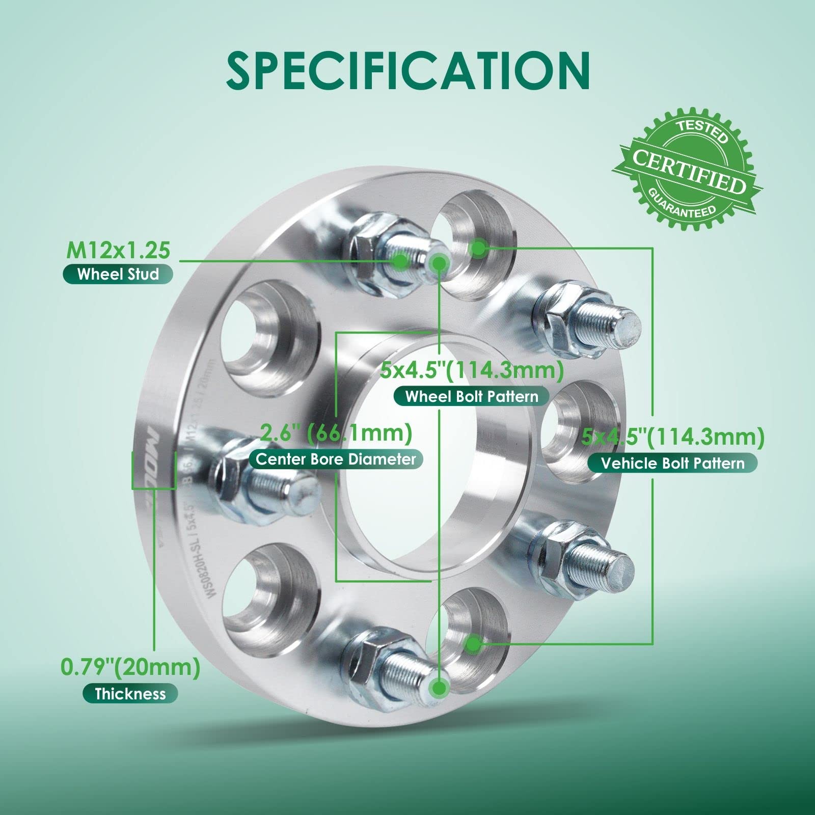 4PCS 20mm 5×114.3 66.1mm Hub Wheel Spacers for Infiniti Nissan G20 Maxima Altima