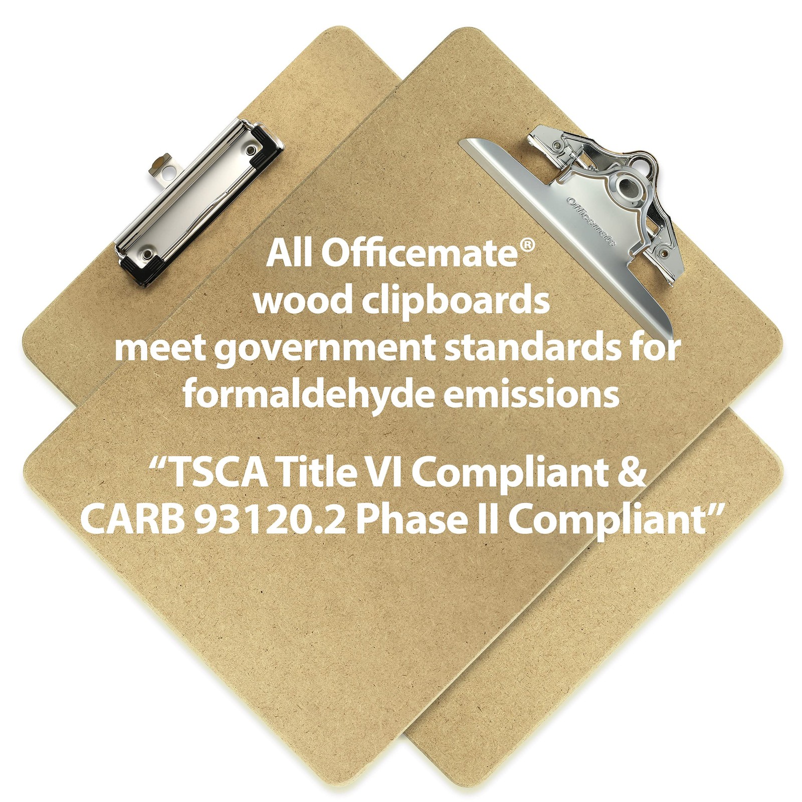 Recycled Wood Clipboard, Letter Size, 9″ X 12.5″ with 6″ Clip, 3 Pack (83133),Br