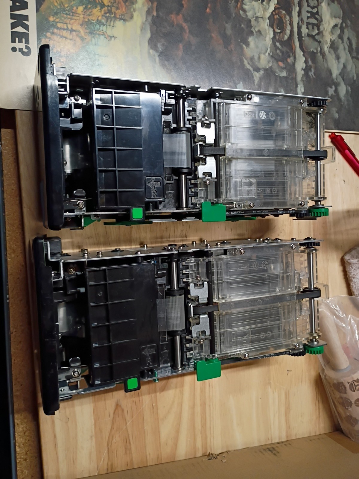 3 Fujitsu recycling Stacker Module Dual Drum kd04014 d001