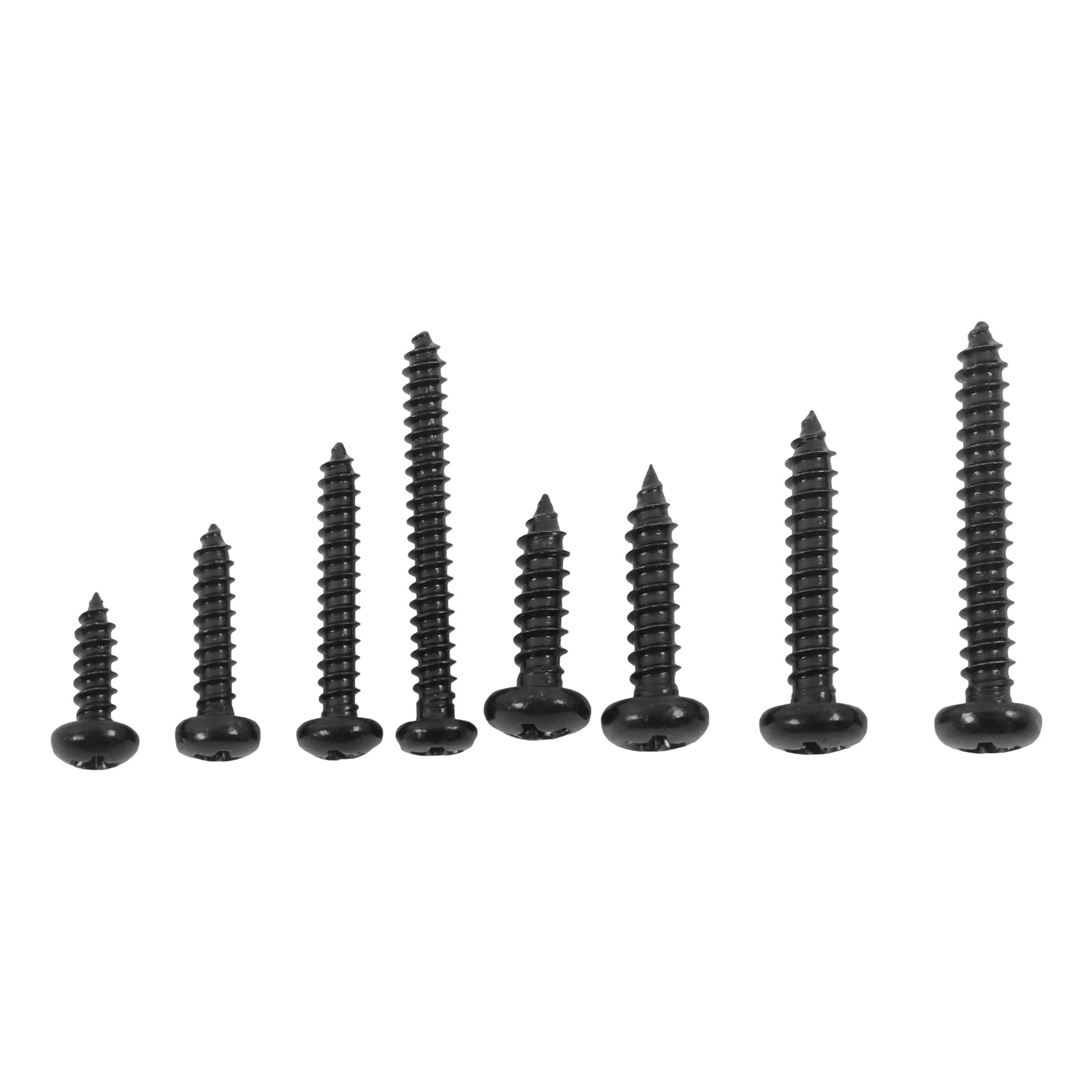 550Pcs 304 Stainless Steel Black Wood Screws, Phillips Pan Head Assortment Kit