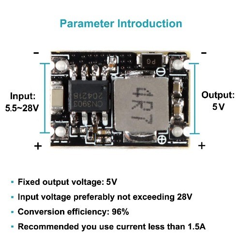 5V Buck Converter Module 5 Packs DC 30V to Step Down Regu Style: 5PCS-5V-Black