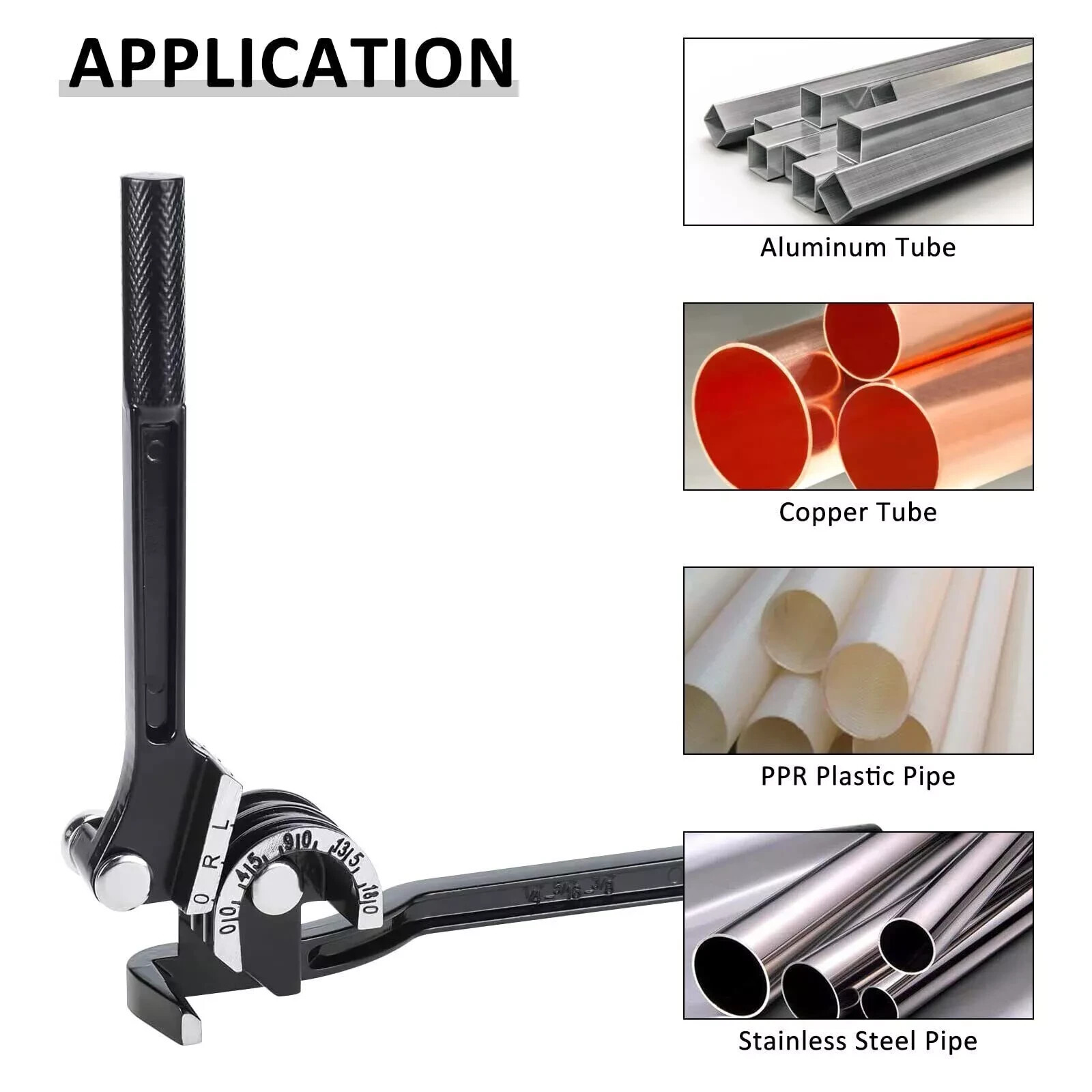 3-IN-1 Tubing Tube Bender Fuel Brake Line 1/4″ 5/16″ 3/8″ Aluminum Copper Steel