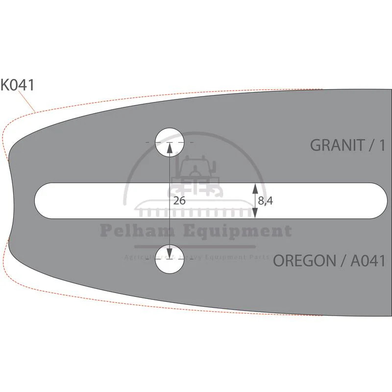 Endurance Cut Pro Guide Bar 188PXBK041 .325″ 45cm 72DL 1.5mm A041