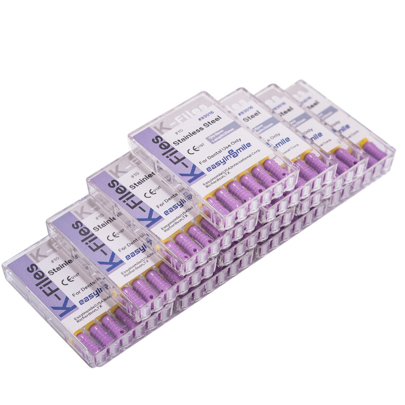 60pc Dental Endo K-files Root Canal File 25mm Hand Files Stainless Steel #6#8#10