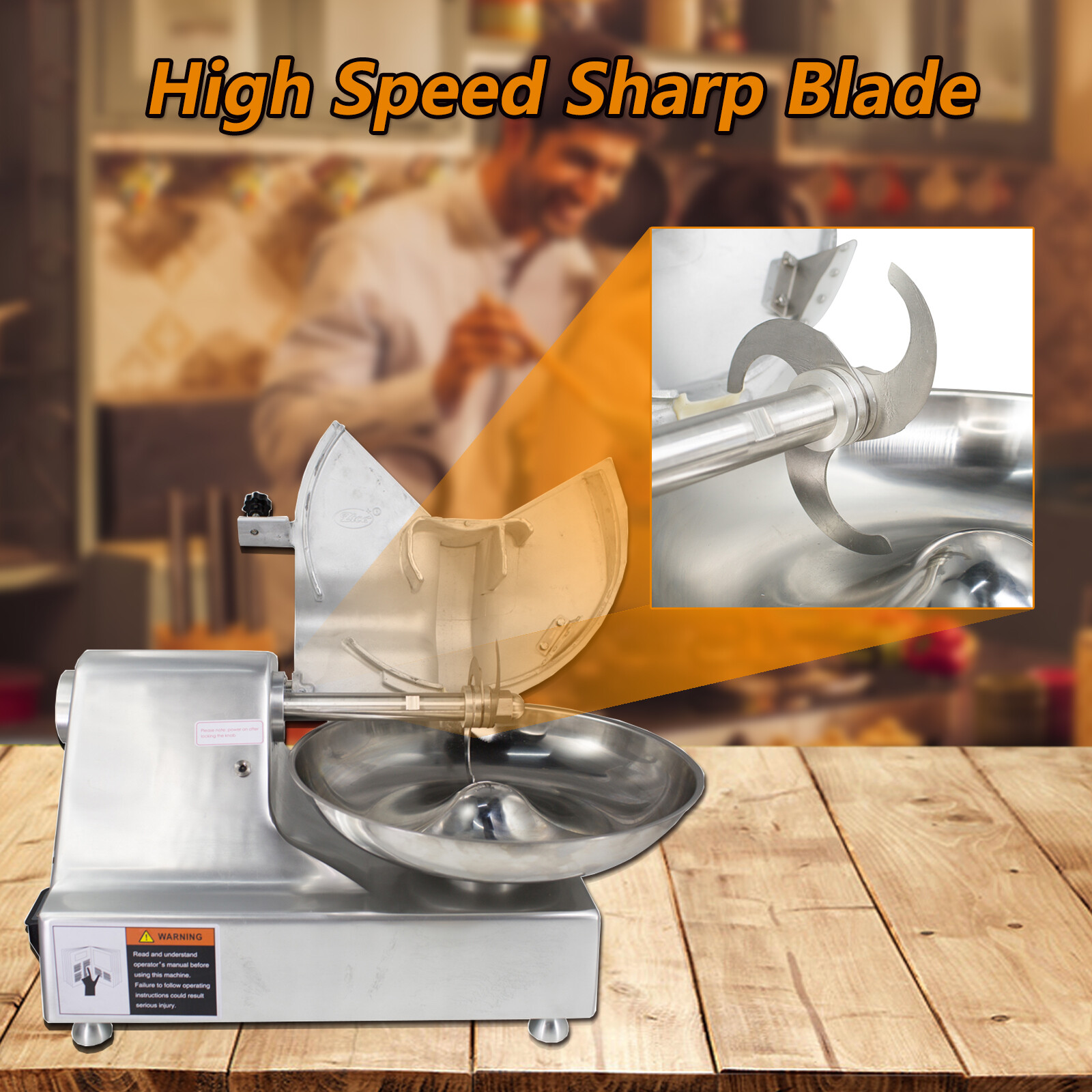 Hakka 5.5L Commercial Buffalo Chopper Bowl Cutter Mixer Food Processor Machine
