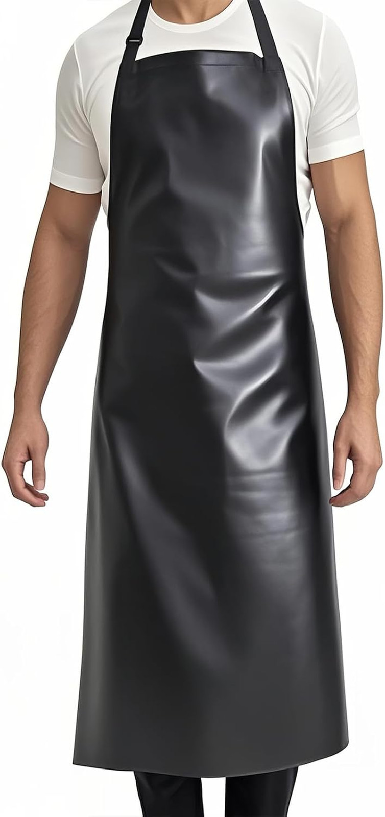Heavy-Duty Waterproof Apron, Chemical Resistant Rubber Vinyl for Industrial, Lab