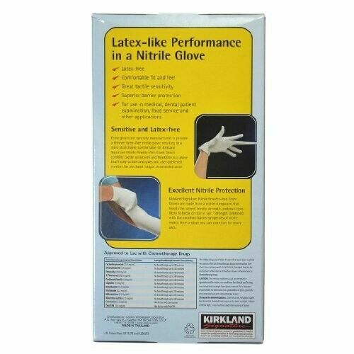 Kirkland Signature Disposable Nitrile Exam Gloves-400 Count LARGE Size