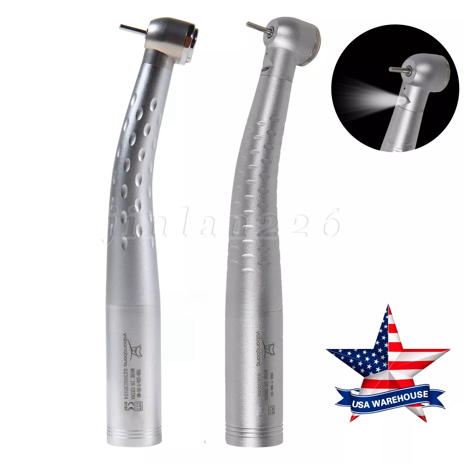 Yabangbang Dental High Speed /LED Fiber Optic Handpiece/4/6 Holes Quick Coupler