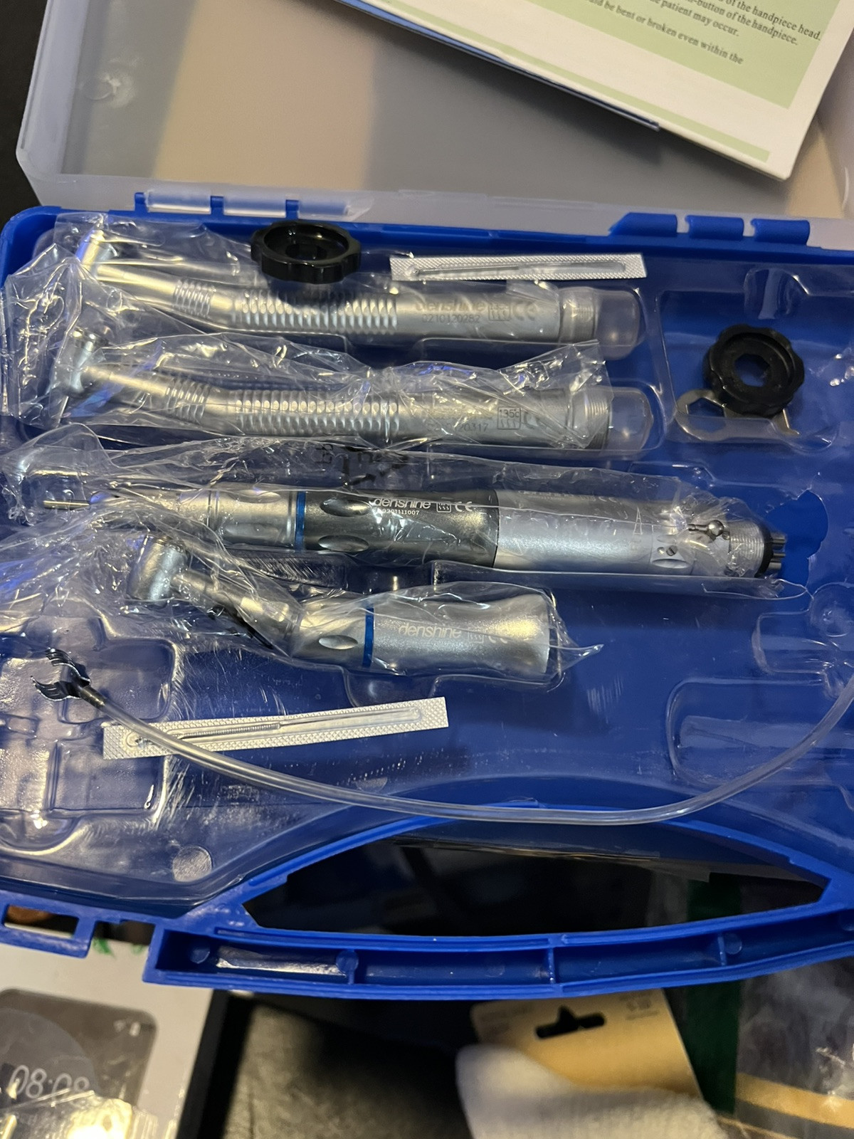 Denshine Dental 2 High Speed 2 Low Speed Handpiece Kit Push Air Motor 2 Hole