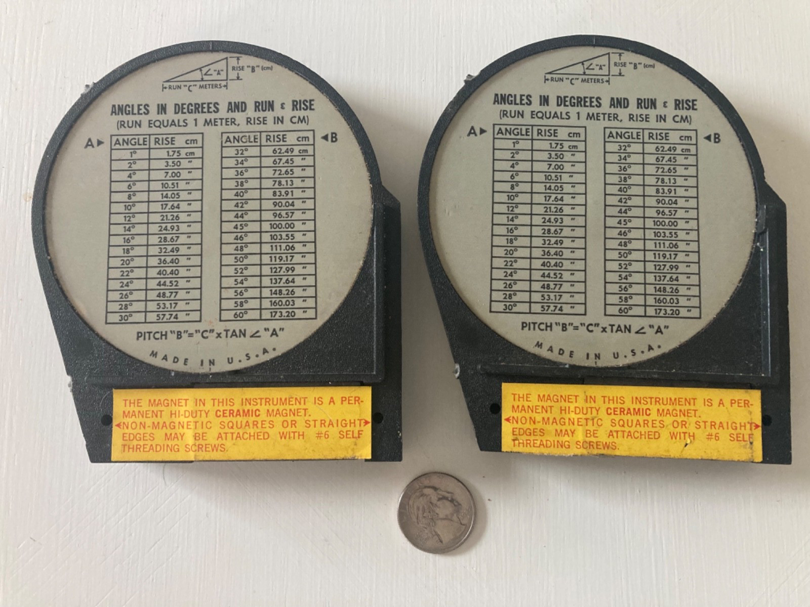 Lot 2 PRO ANGLE LOCATOR FINDER MAGNETIC BASE LEVEL CONSTRUCTION 0 – 90 DEGREES