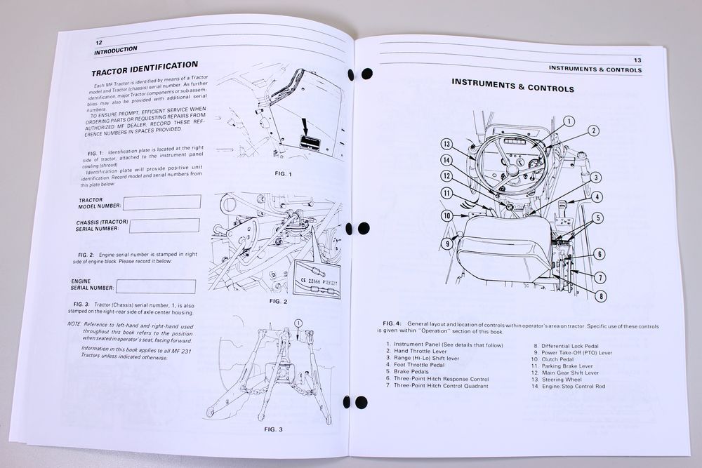 Set Massey Ferguson 231 Tractor Service Repair Owners Operators Manuals Shop