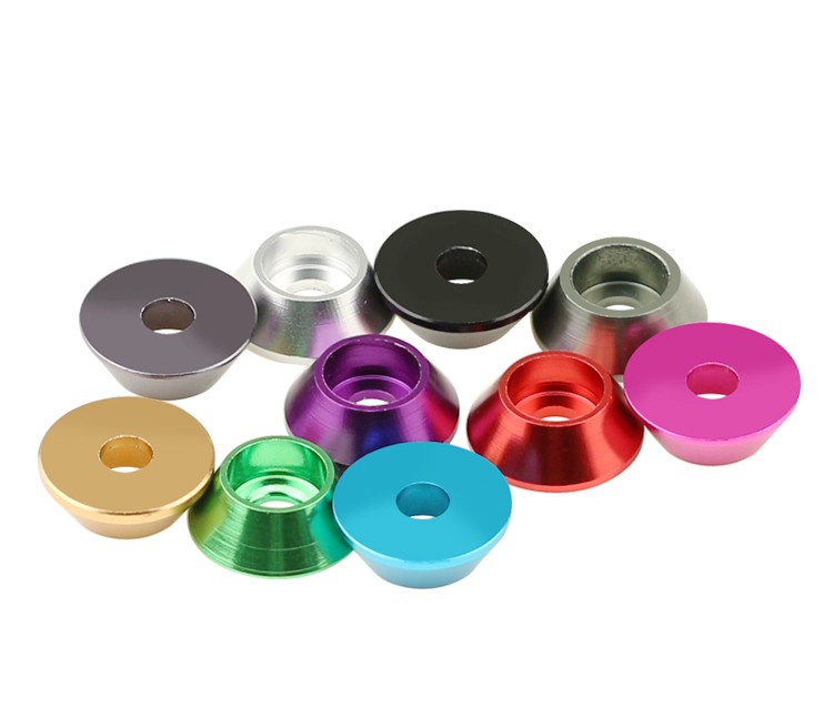 M3-M8 Colors Aluminum Alloy Cone Cup Head Washers Gasket Fit for Bolts & Screws