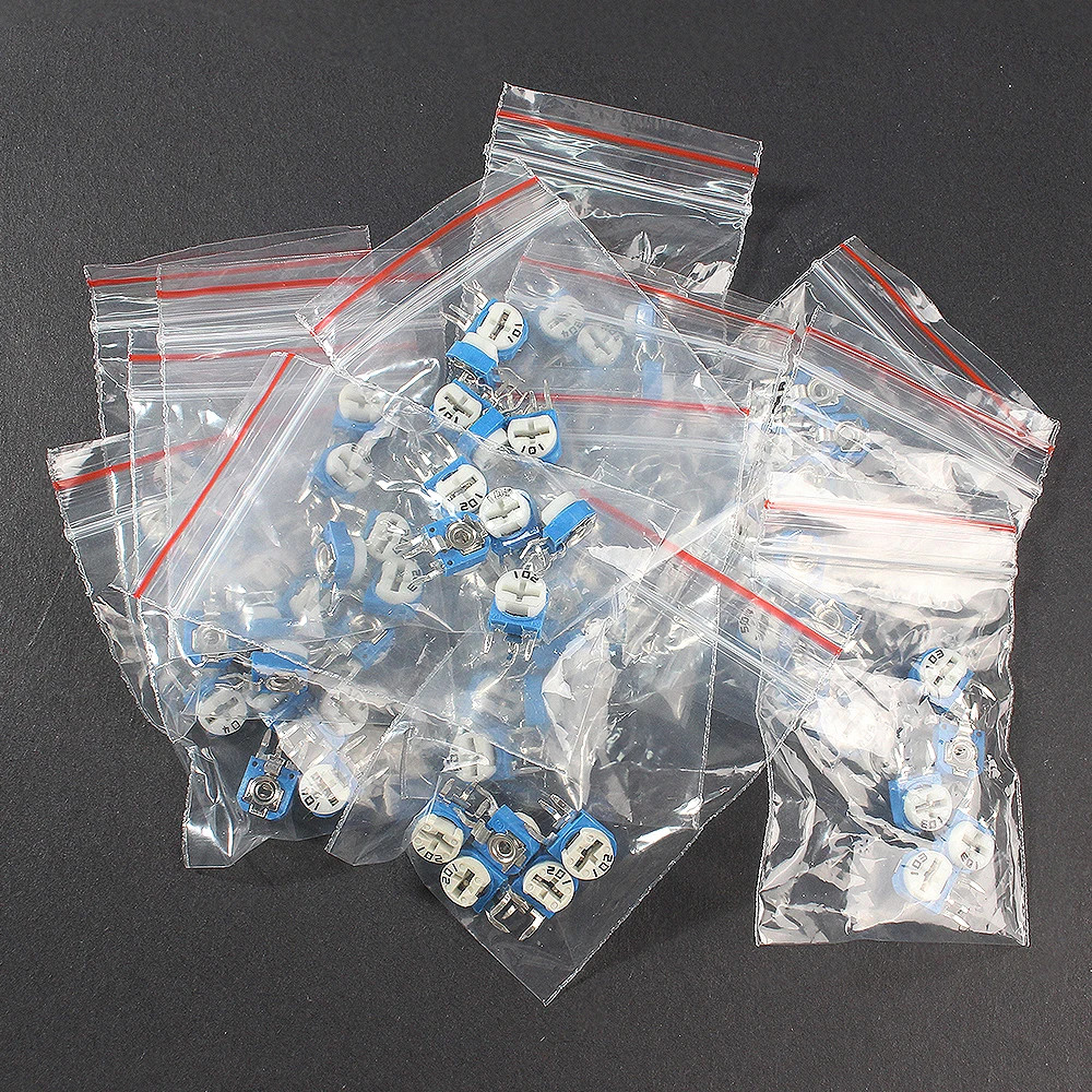 65PCS Trimmer Potentiometer RM063 Adjustable Resistance 100R~1M 1K-1M Variable