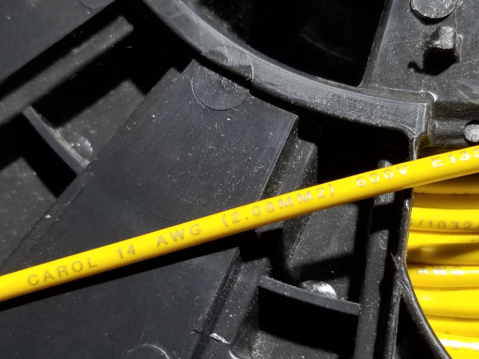 Carol 76812 #14awg Stranded Bare Copper PVC Hook Up Wire AWM MTW Yellow /50ft