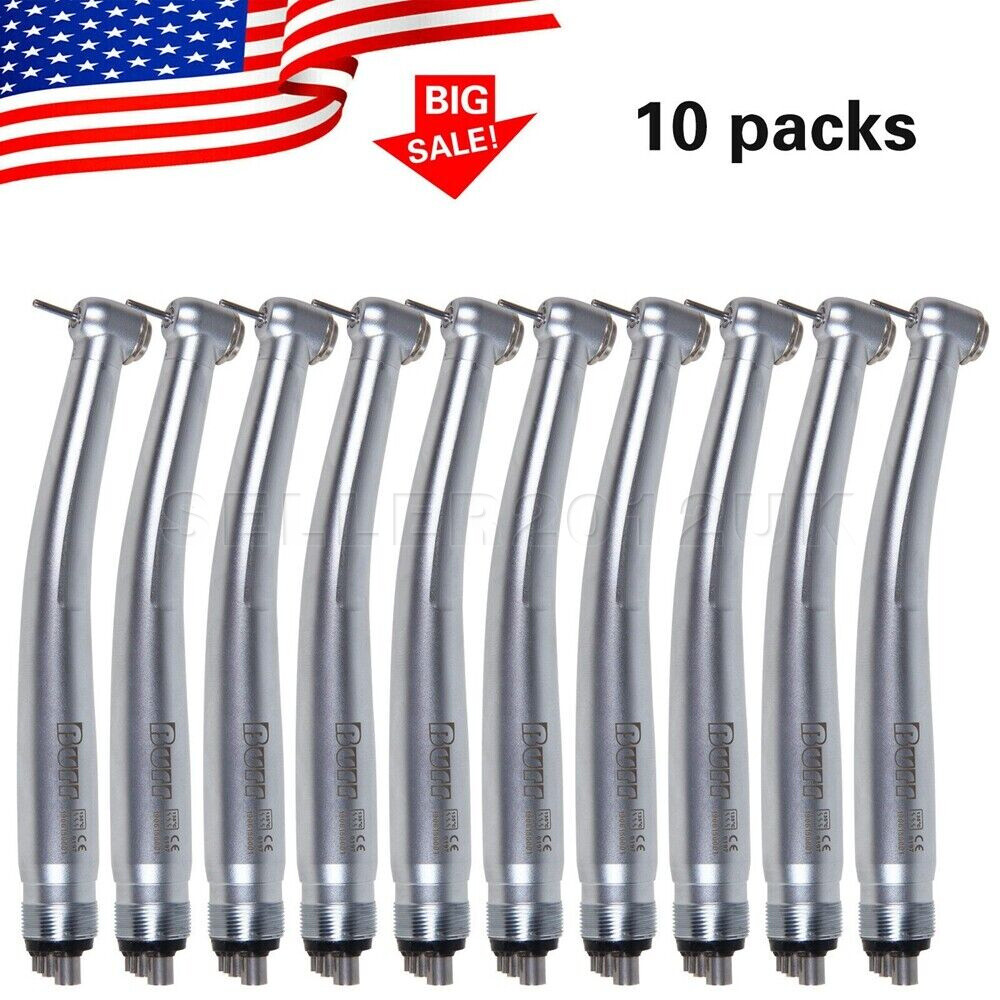 10 Pcs BURR NSK PANA MAX Style Dental High Speed Turbine Handpiece 4Hole U3BM