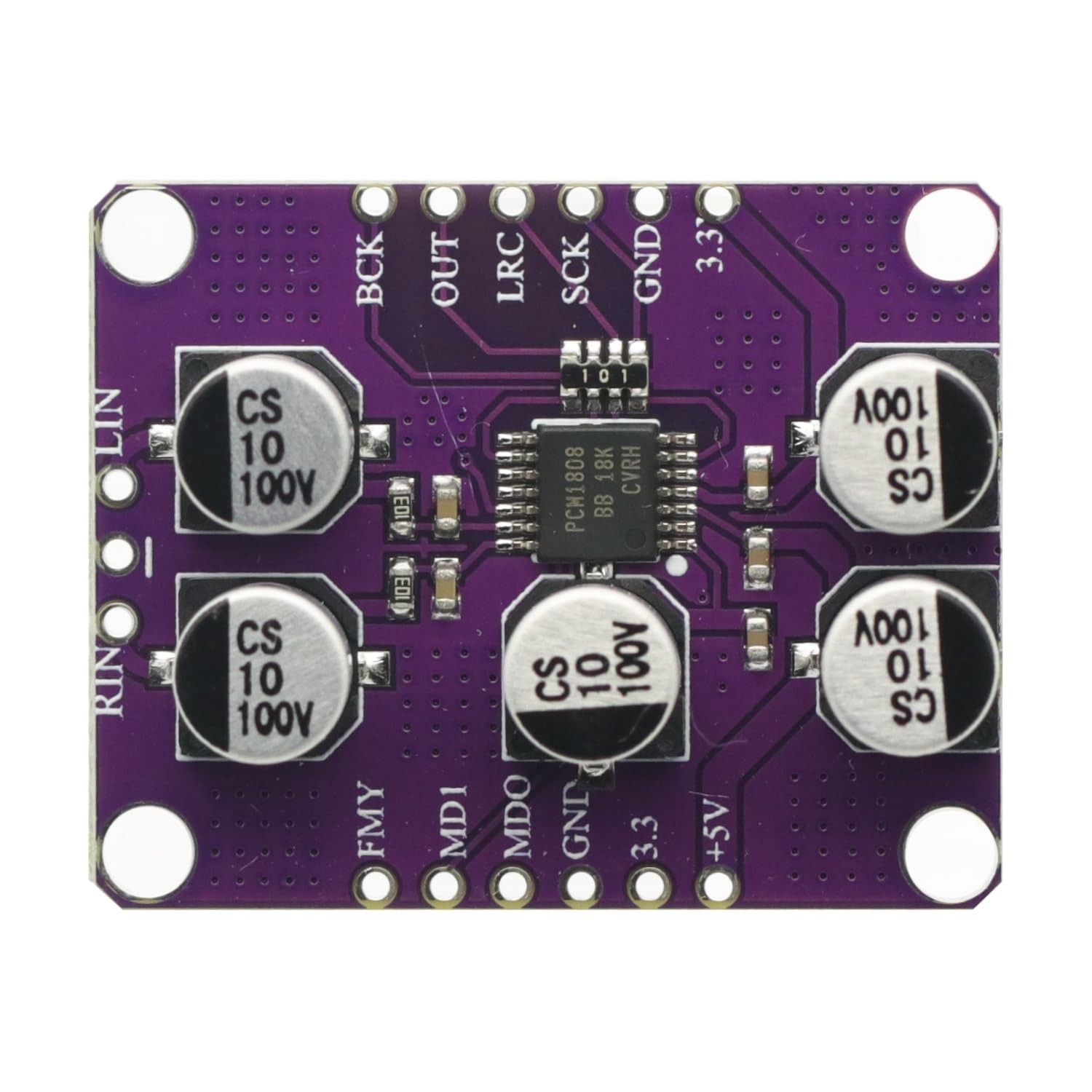 PCM1808 24-Bit Stereo ADC Audio Decoder Module Board 105dB Analog Input Player