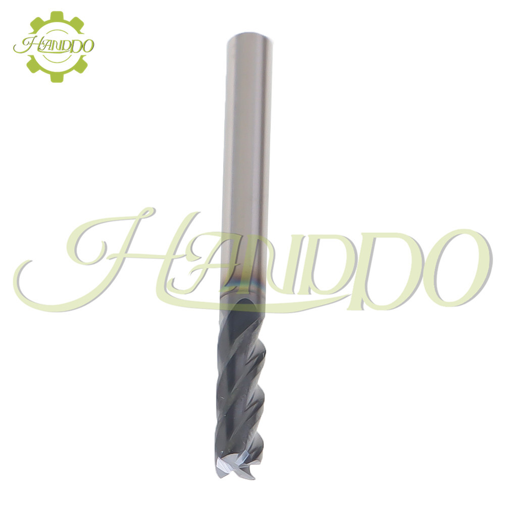 5 Pcs 3/16″ 4 Flute 2″ Overall Length Regular Carbide End Mill – TiALN COATED