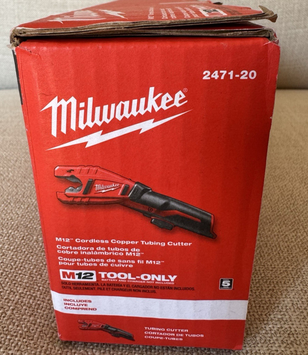 Milwaukee 2471-20 M12 Cordless Copper Tubing Pipe Cutter 3/8″ – 1″ New in Box