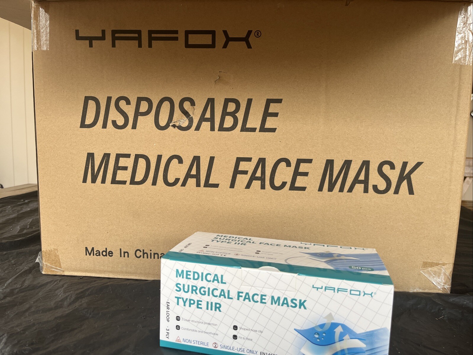 Bulk Lot 3-ply Ear Loop Disposable Face Masks, Case of 40 Packs, 2000 Pcs, NEW!