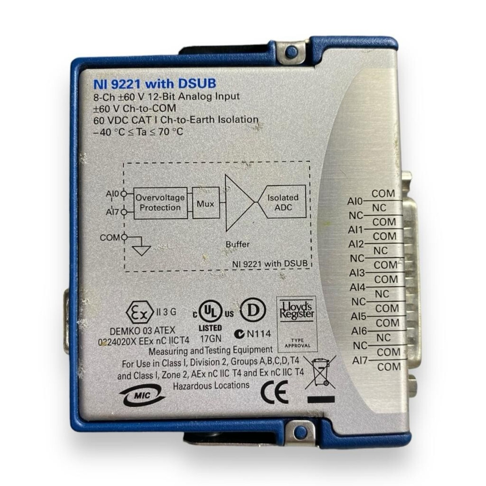 US FREE TAX NEW NI NI 9221 NI-9221 Analog Input Module.