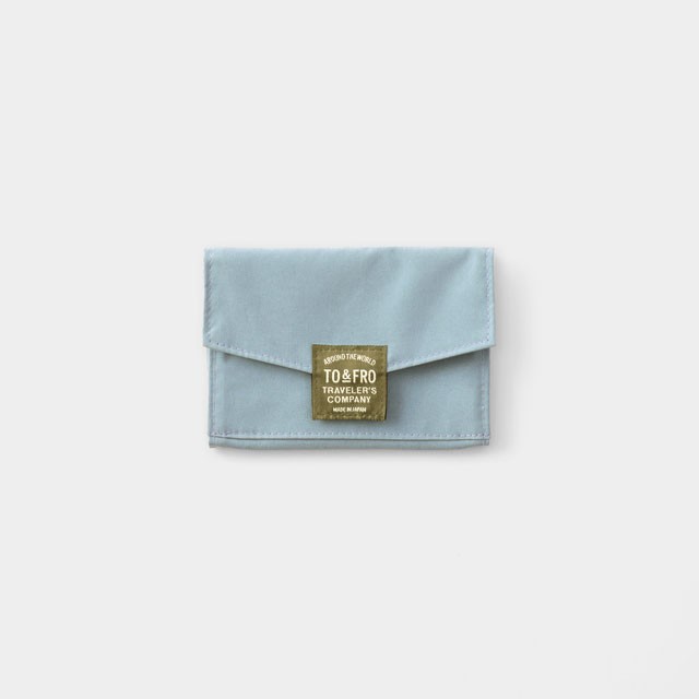 Traveler’s Company TO&FRO Passport Size Zipper Case Blue Gray Japan