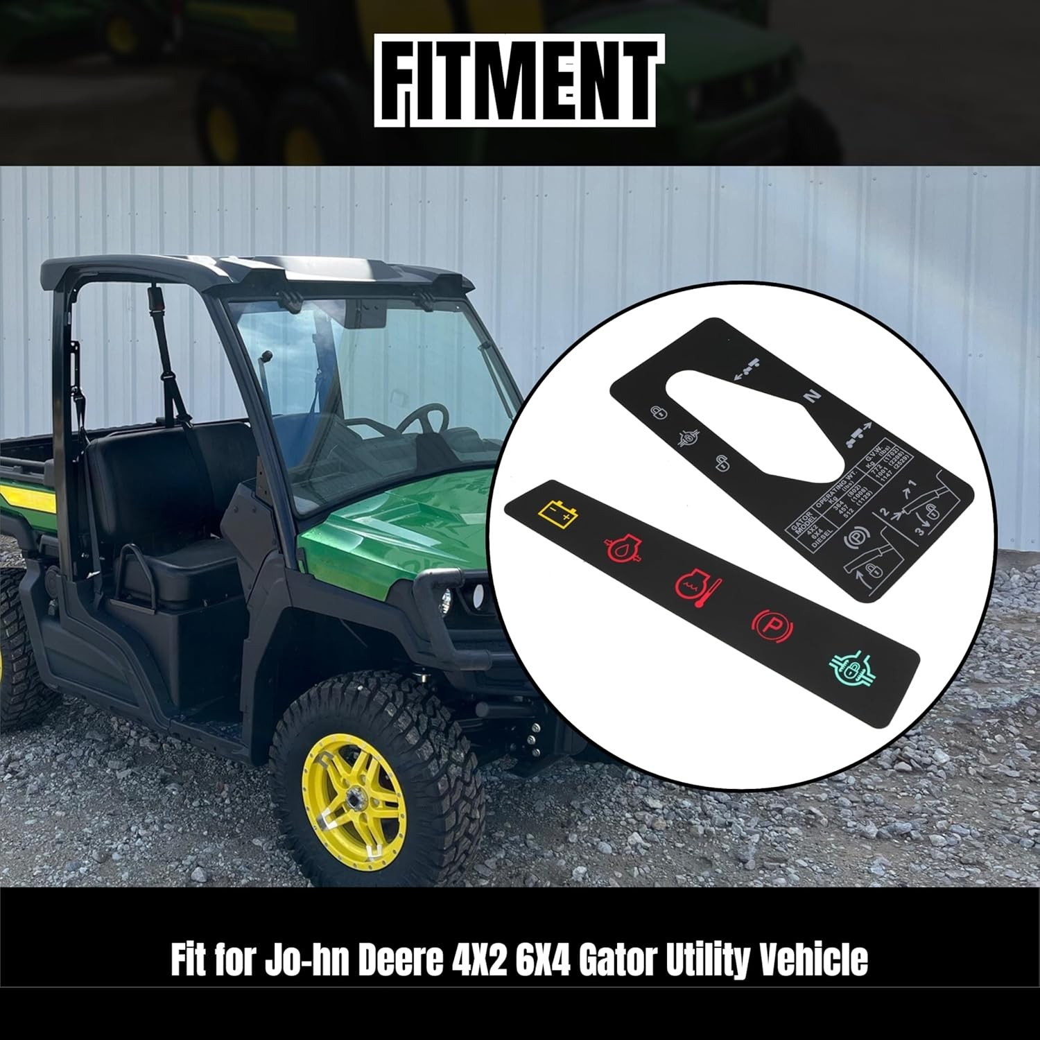 For Jo-hn Deere 4X2/6X4 Gator Decal & Shift Label Set (M117670 & M127539)